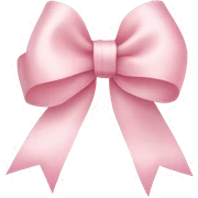 light pink ribbon bow sticker