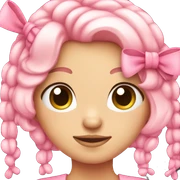 pink cute bow sticker