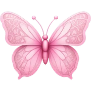 Pink butterfly sticker