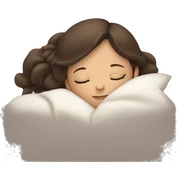Brunette girl sleeping sticker