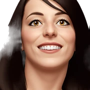 realistic portrait of girl sticker