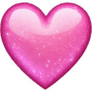 Pink sparkly heart sticker
