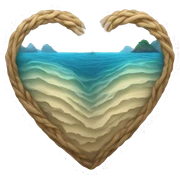 Ocean heart sticker