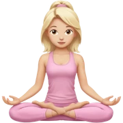 blonde yoga girl light pink clothes n sticker