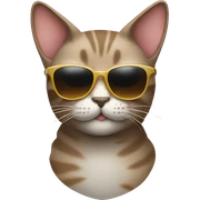 Cat with sunglasses sticker