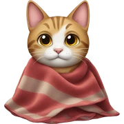 Cat with blanket sticker