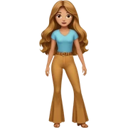 Retro 70s woman sticker