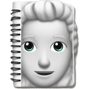 White journal  sticker