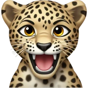 Leopard cub angry sticker