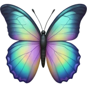 Iridescent butterfly sticker