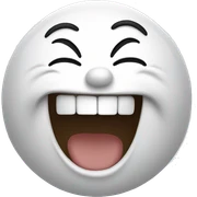 white laughing face sticker