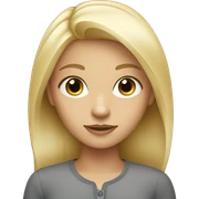 Blonde girl with grey eyes  sticker