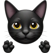 black cat peace sign  sticker