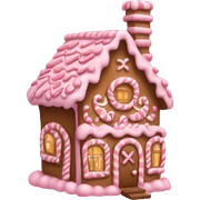 Pink gingerbread house  sticker