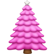 Pink Christmas tree sticker