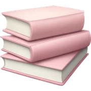 Stack of pale pink books sticker