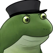 Shark with a top hat sticker