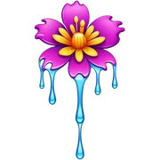 Dripping flower  sticker