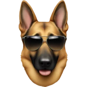 German shepherd with sunglasses sticker