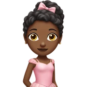 Black girl in pink ballerina clothing sticker