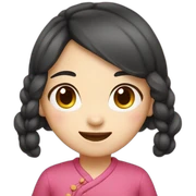 cute Chinese girl sticker