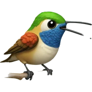 emoji de un colibrí bostezando  sticker
