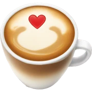 Latte with heart sticker