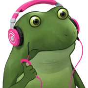 Pink headphones sticker