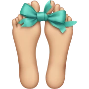 Feet with bow  sticker