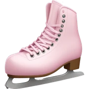 pastel pink ice skates sticker
