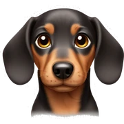 Cute dachshund puppy sticker