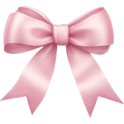 light pink ribbon bow sticker