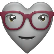 Heart wearing glasses  sticker