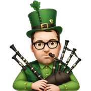 Green Bagpiper sticker