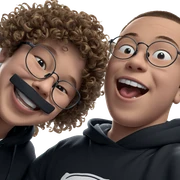 boys with glasses and smiles sticker