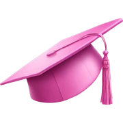Pink graduation cap sticker