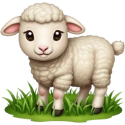 Lamb eating sticker