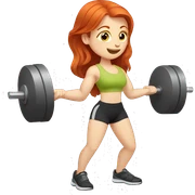 redhead lifting weights sticker