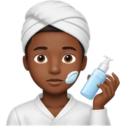 black boy doing his skincare sticker