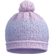 Pastel knit hat sticker