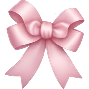 light pink ribbon bow sticker