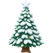 Snowy Christmas tree sticker