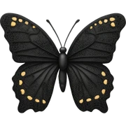 Black lace butterfly sticker