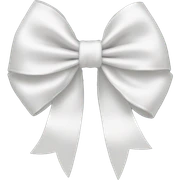 white satin bow sticker