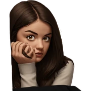 brown haired girl portrait sticker