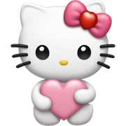hello kitty with heart sticker