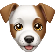 White and brown little dog sticker