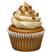 Maple walnut cupcake  with caramel drizzle sticker