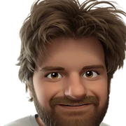 smiling boy with beard portrait sticker
