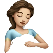 sleeping beauty brunette white girl with a silk pillow sticker
